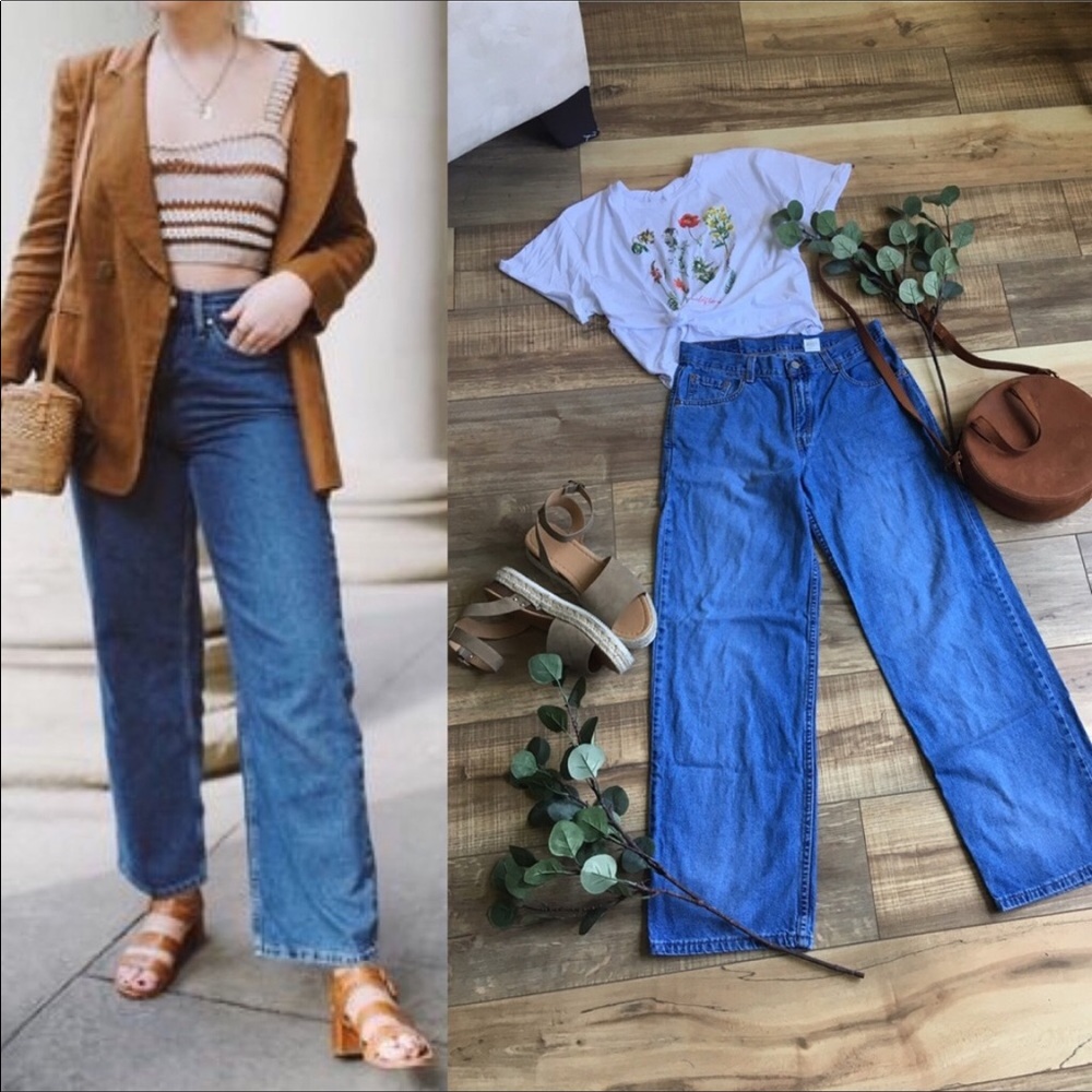Levi's Classic High-Rise Straight Leg Jeans in Medium Blue